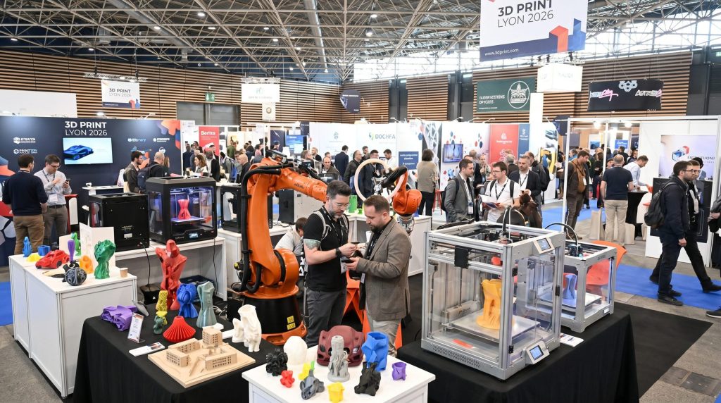 Salon 3D Print Lyon 2026 exposition visiteurs stands imprimantes 3D Eurexpo