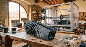 Pièce FDM grand format imprimée en 3D dans un atelier italien