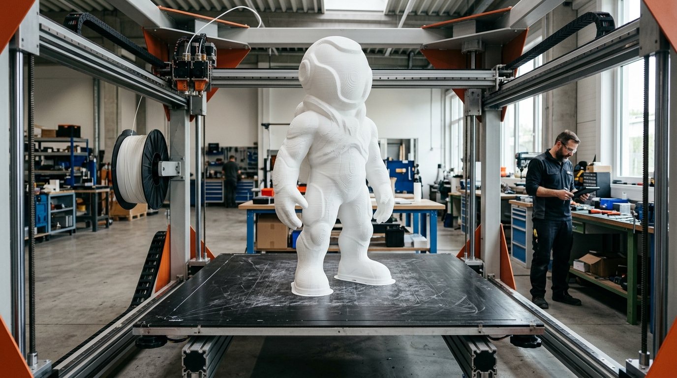 Pièce imprimée en 3D FDM de plus d'un mètre en un seul tenant sur imprimante grand format